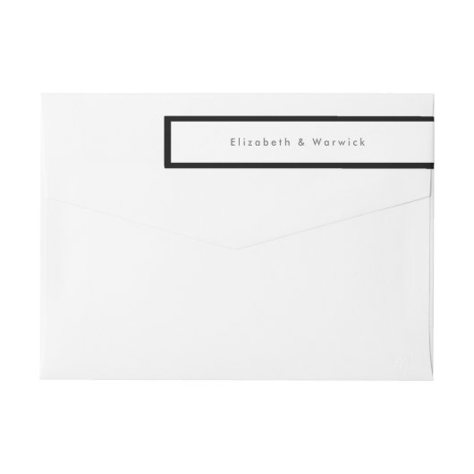 Schwarz auf Weiß Moderne minimalistische einfache  (Rückseite)