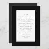 Schwarz auf Weiß Moderne Minimalistische einfache Einladung (Vorne/Hinten)