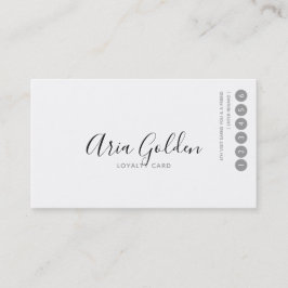 Schwarz auf Weiß Sehr minimale Typografie Loyalitä Treuekarte