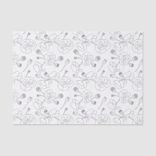 Schwarz auf Weiß Seidenpapier (Vorderseite)