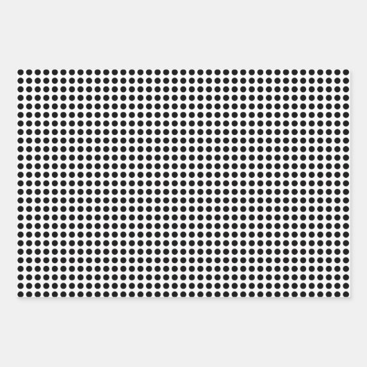 Schwarz auf Weiß Unterschiedliche Größen Horiz. Po Geschenkpapier Set (Vorderseite 3)