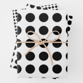 Schwarz auf Weiß Unterschiedliche Größen Horiz. Po Geschenkpapier Set (Beispiel)