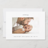 Schwarz auf Weiß zur Einführung der Geburt eines F Ankündigung (Vorderseite)