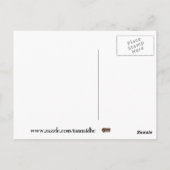 Schwarz auf Weiße Florweite, Streifen und Monogram Postkarte (Rückseite)