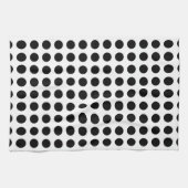 Schwarz auf weiße große horizontale Polka-Punkte Geschirrtuch (Horizontal)