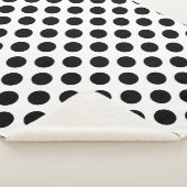 Schwarz auf weiße große Polka-Punkte Sherpadecke (3/4)