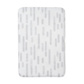 Schwarz auf weißem, abgerundetem Linienmuster Badematte (Vorderseite Vertikal)