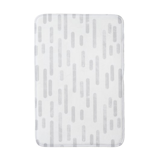 Schwarz auf weißem, abgerundetem Linienmuster Badematte (Vorderseite Vertikal)