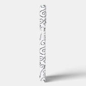 Schwarz auf weißem, handgemalten, kurvigem Muster Case-Mate iPhone Hülle (Rückseite / Rechts)