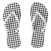 Schwarz auf weißem Medium Größe Horizontal Polka P Badesandalen (Fußbett)