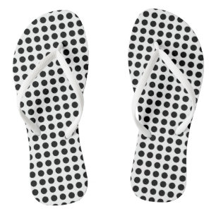Schwarz auf weißem Medium Größe Horizontal Polka P Badesandalen