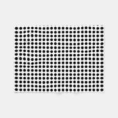 Schwarz auf weißem Medium Größe Horizontal Polka P Fleecedecke (Vorderseite (Horizontal))