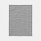 Schwarz auf weißem Medium Größe Horizontal Polka P Fleecedecke (Vorderseite)