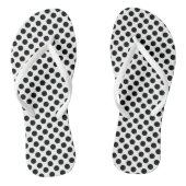 Schwarz auf weißem Medium Polka Dots Badesandalen (Fußbett)