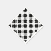 Schwarz auf weißem, mittlerem Polka Dotierpapier Serviette (Ecke)
