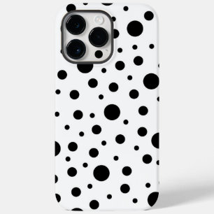 Schwarz auf weißem Polka-Dot-Muster Case-Mate iPhone 14 Pro Max Hülle