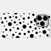 Schwarz auf weißem Polka-Dot-Muster Case-Mate iPhone Hülle (Rückseite (Horizontal))