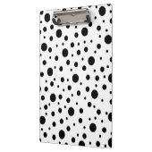 Schwarz auf weißem Polka-Dot-Muster Klemmbrett (Links)