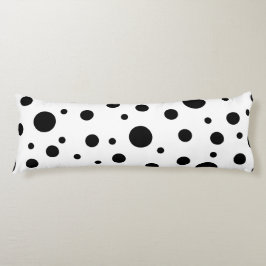Schwarz auf weißem Polka-Dot-Muster Seitenschläferkissen