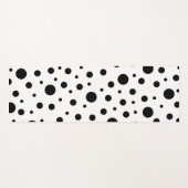 Schwarz auf weißem Polka-Dot-Muster Yogamatte (Vorderseite (Horizontal))