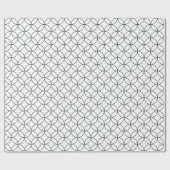 Schwarz auf weißem Überlappungspapier Geschenkpapier (Flach)