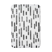 Schwarz auf weißem, undurchsichtigem Linienmuster Badematte (Vorderseite Vertikal)