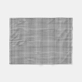 Schwarz auf weißen kleinen, horizontalen Polka-Pun Fleecedecke (Vorderseite (Horizontal))