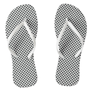 Schwarz auf weißen kleinen Polka-Punkten Badesandalen
