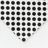 Schwarz auf weißen kleinen Polka-Punkten Fleecedecke (Ecke)