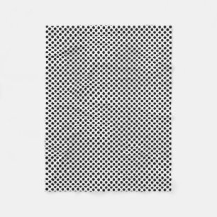 Schwarz auf weißen kleinen Polka-Punkten Fleecedecke