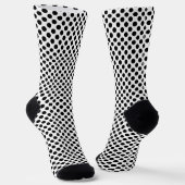 Schwarz auf weißen Polka-Docks mittlerer Größe Socken (Gewinkelt)