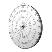 Schwarz auf weißer Tafel Dartscheibe (Vorderseite rechts)