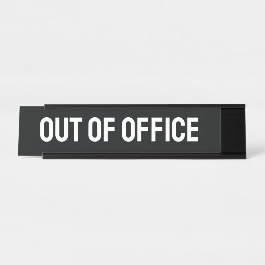 Schwarz aus dem Büro Schreibtischnamensplakette (Vorderseite )