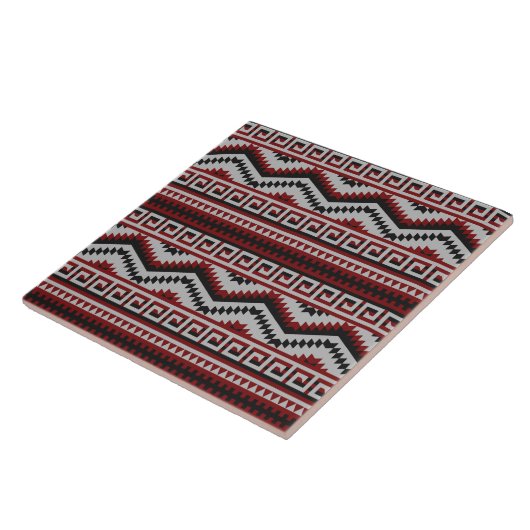 Schwarz-Aztekenkachelmuster Fliese (Seite)