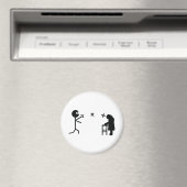 Schwarz-Bad Ninja Kampf Großmutter Magnet (In Situ (Geschirrspüler))