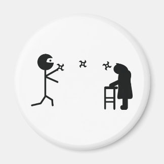 Schwarz-Bad Ninja Kampf Großmutter Magnet
