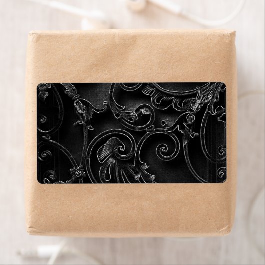 Schwarz-Barockwirbelmuster (Insitu)