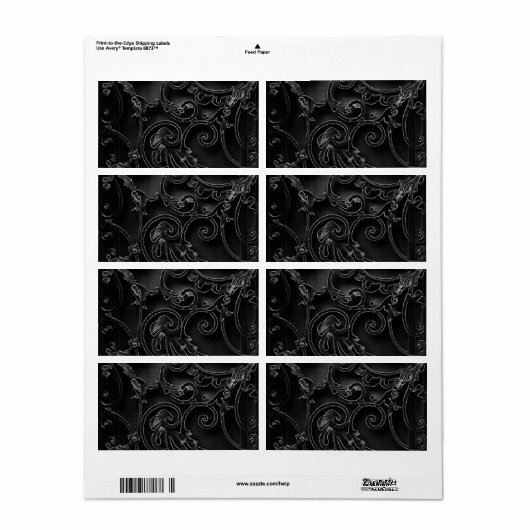 Schwarz-Barockwirbelmuster (Vorne)