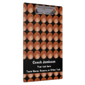 Schwarz, Basketballmuster, danke, Coach Klemmbrett (Rechts)