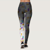 Schwarz bedruckte Leggings (Rückseite)