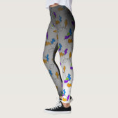 Schwarz bedruckte Leggings (Links)