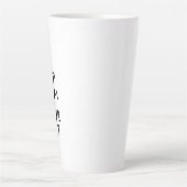 Schwarz Behalten Ruhe und Text Milchtasse (Vorderseite)