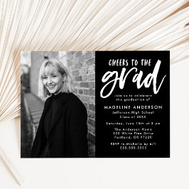 Schwarz | Beifall zur Grand Script Graduation Part Einladung