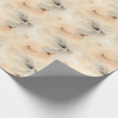 Schwarz & Beige Abstract Geschenkpapier (Ecke)