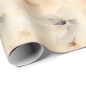 Schwarz & Beige Abstract Geschenkpapier (Rolleneckpunkt)