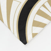 Schwarz-Beige-Deko-Blumenmuster Fleecedecke (Ecke)