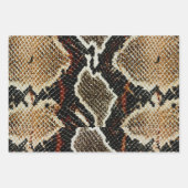 Schwarz-Beige-Druck Geschenkpapier Set (Vorderseite 3)