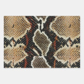 Schwarz-Beige-Druck Geschenkpapier Set (Vorderseite)