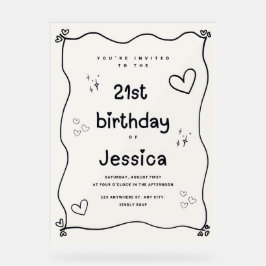 Schwarz-Beige Herzmindestinationen Acrylschild