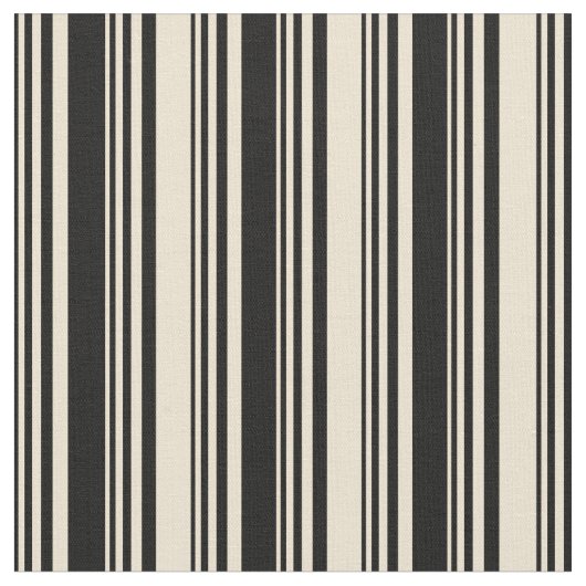 Schwarz-Beige Muster der Streifen Stoff (Nahaufnahme)